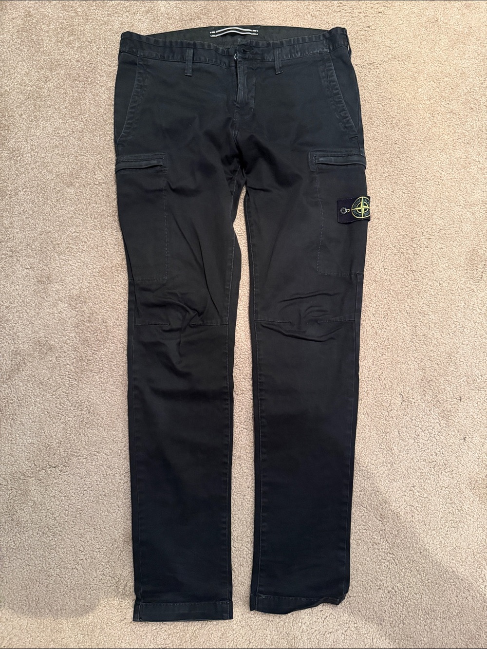 Stone Island Black Cargo Trousers